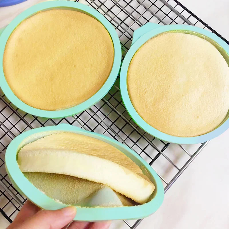Silicone Layered Cake Round Shape Mold Kitchen Bakeware DIY Desserts Baking Mold Mousse Cake Moulds Baking Pan Tools