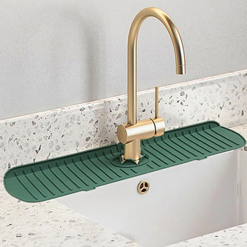 Kitchen Faucet Splash Pad Silicone Sink Faucet Splash Guard Mat Sponge Drain Rack Countertop Protector for Bath Kitchen Gadgets