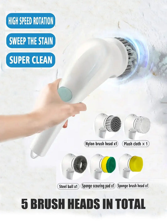 Kitchen Appliances Electric Scrubber Useful Things for Home Cleaning Products Rotary Brush Cleaning Supplies Bathroom Sink Spin