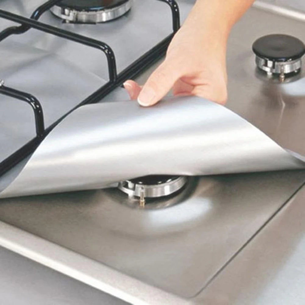 1-6Pcs Stove Protector Cover Reusable Gas Stove Protector Burner Cover Foil Stovetop Mat Pad Clean Liner for Kitchen Cookware