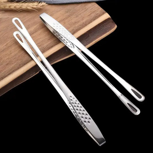 1pc 304 Stainless Steel Food Tongs Long Handle Non-Slip Barbecue Tongs Steak Tongs Kitchen Cooking Tools kitchen accessories