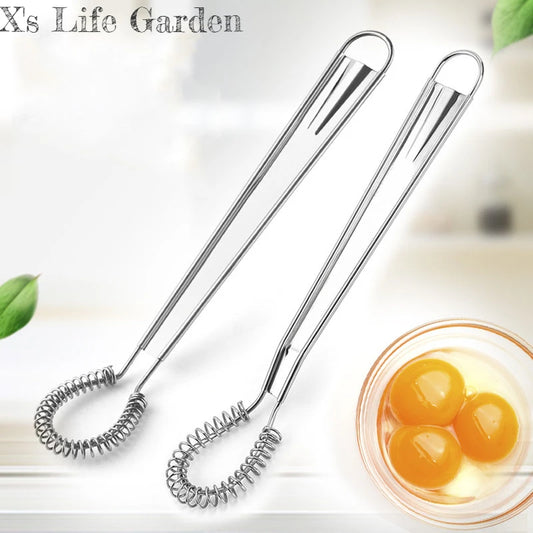 Stainless Steel Whisk Spring Hand Mixer Spoon Kitchen Eggs Sauces Honey Cream Mixing  Kitchen Gadgets Cooking Tools