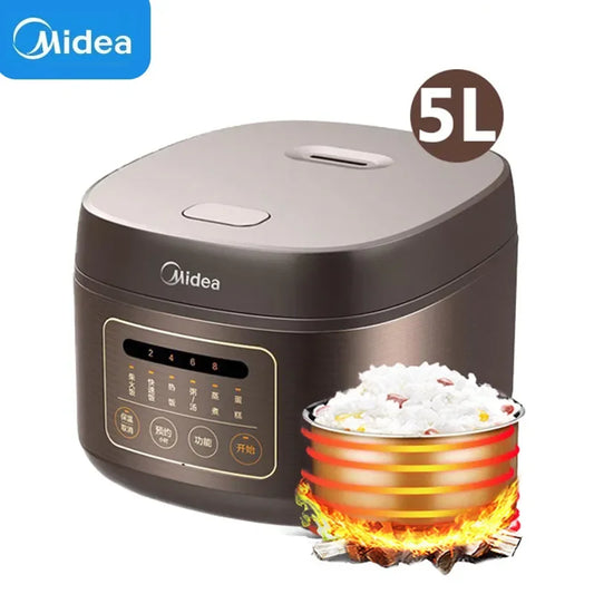 Midea Rice Cooker 4L/5L Electric Cooker Suitable for 2-10 People Electric Cooking Pot Multifunctional Home Kitchen Appliances